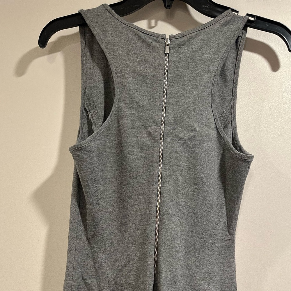Banana Republic Gray Sleeveless Fitted & Flare Drop Waist Mini Dress Size 0 - Picture 8 of 15